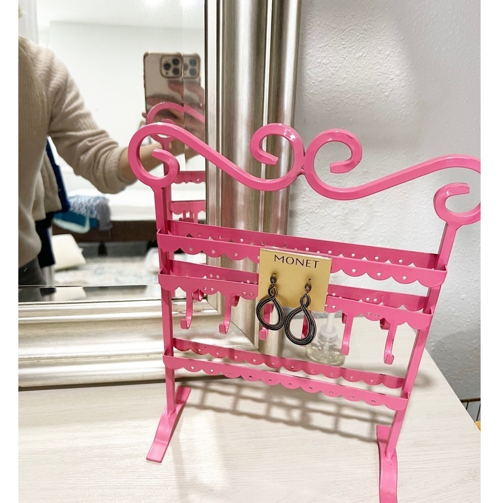 - 💫 🌟🍃 💎 Pink Jewelry Rack / Holder - Picture 3 of 6